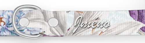 Personalizace Martingale dog collar Collection Bloom