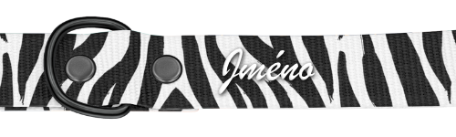Personalizace Dog collar Basic Collection Zebra