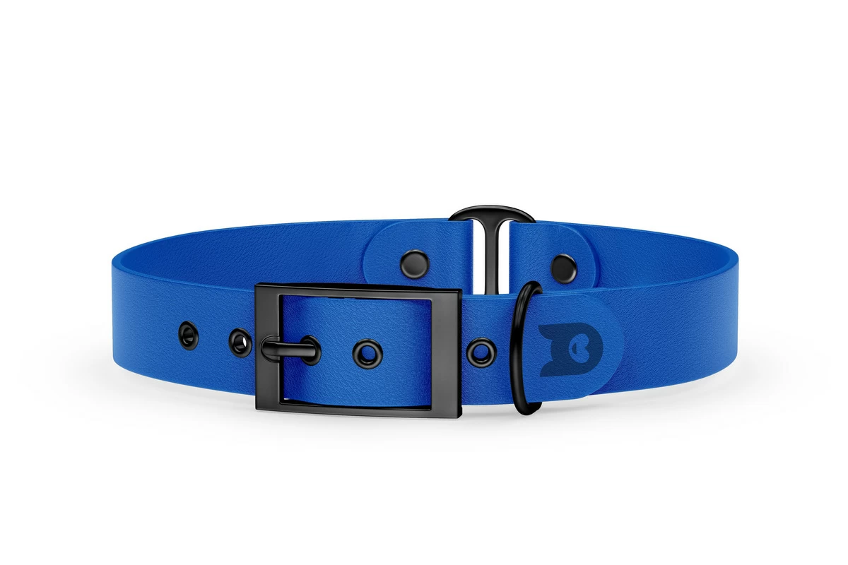 Obojek pro psa Duo - modrá / modrá s černými komponenty