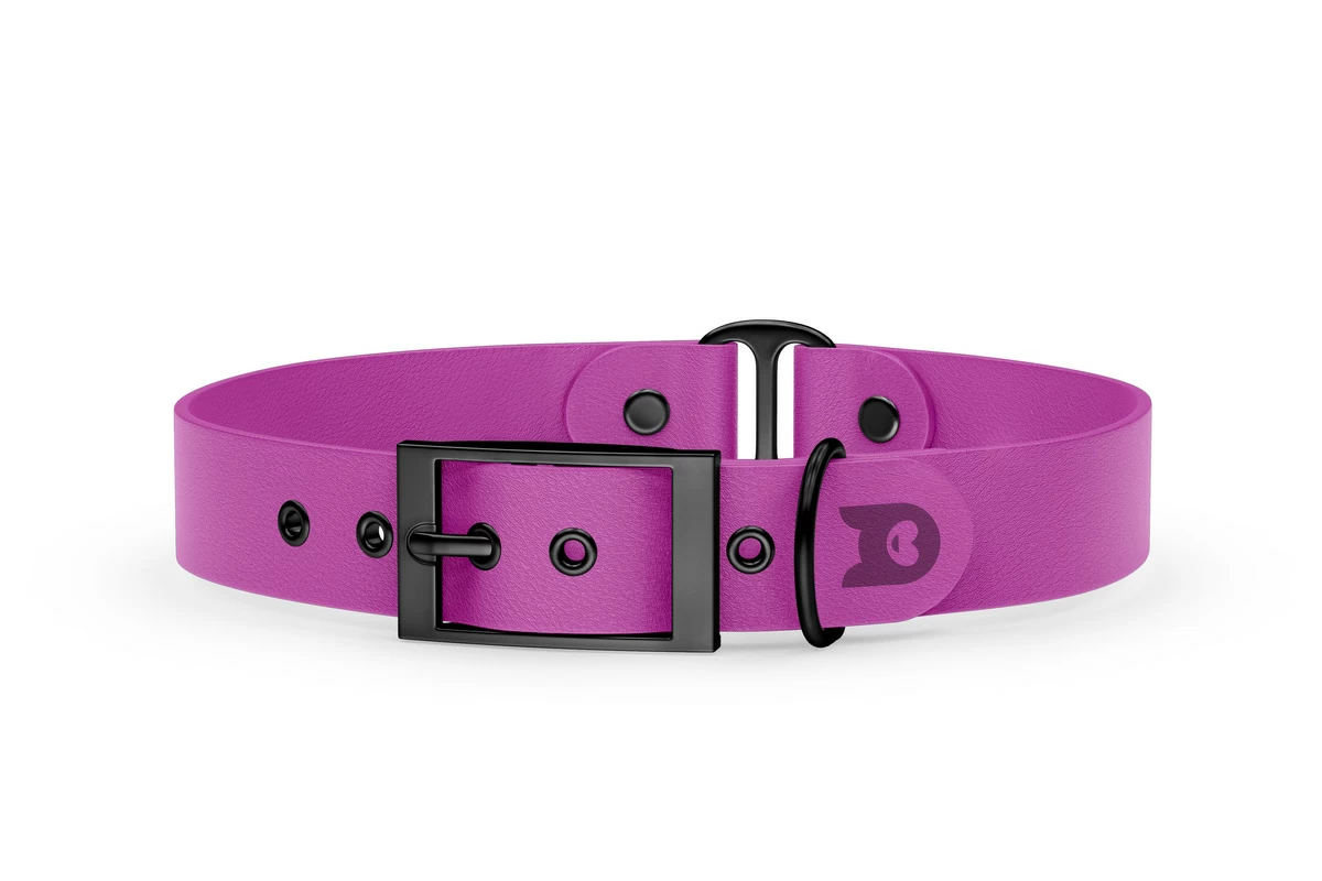 Obojek pro psa Duo - světle fialová / světle fialová s černými komponenty