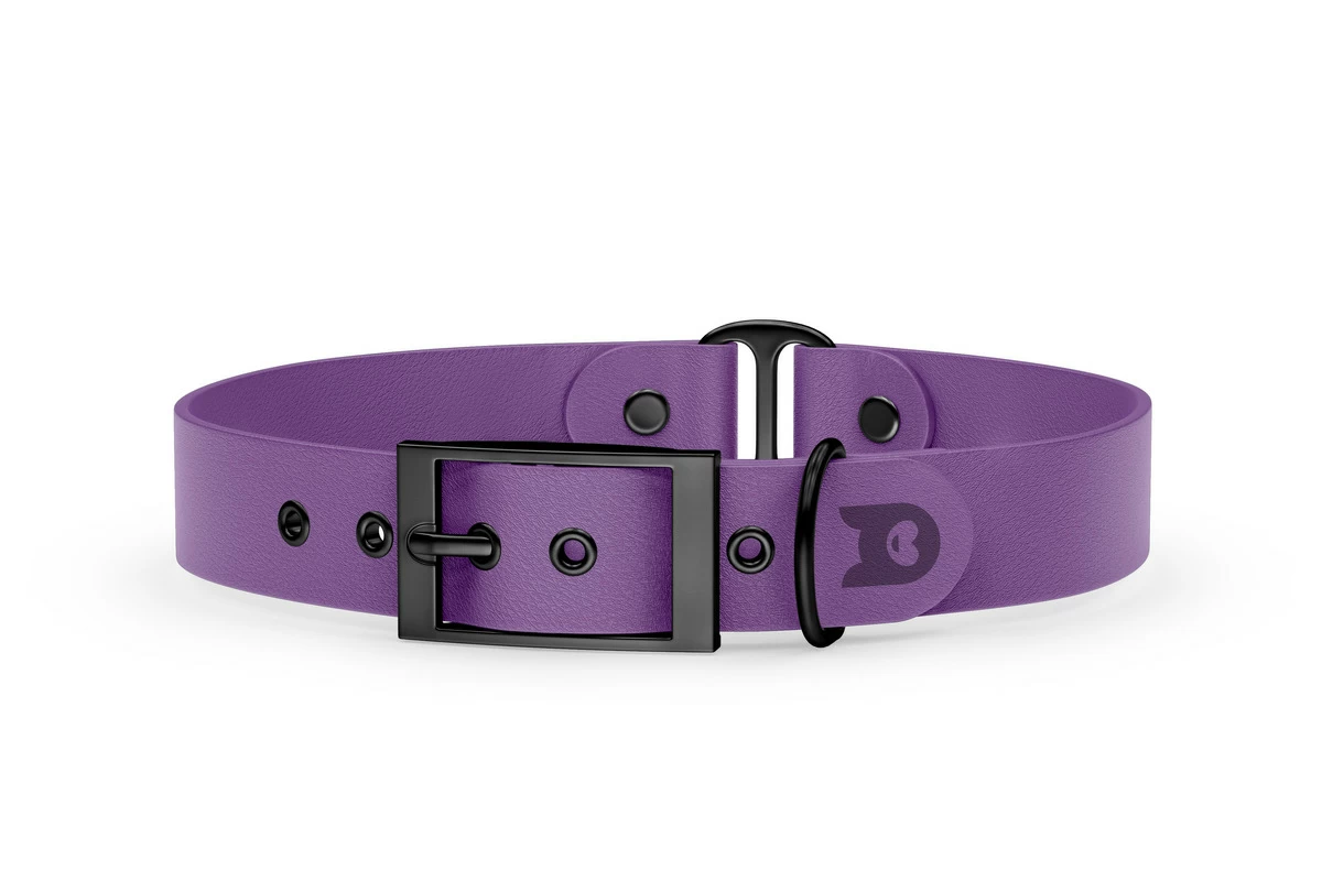 Obojek pro psa Duo - purpurová / purpurová s černými komponenty