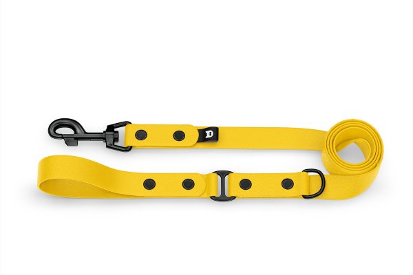 Vodítko pro psa Duo - žluté / žluté s černými komponenty