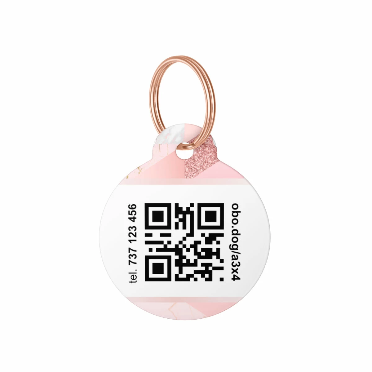 Chytrá QR známka pro psa Pinkmarble - Foto 1