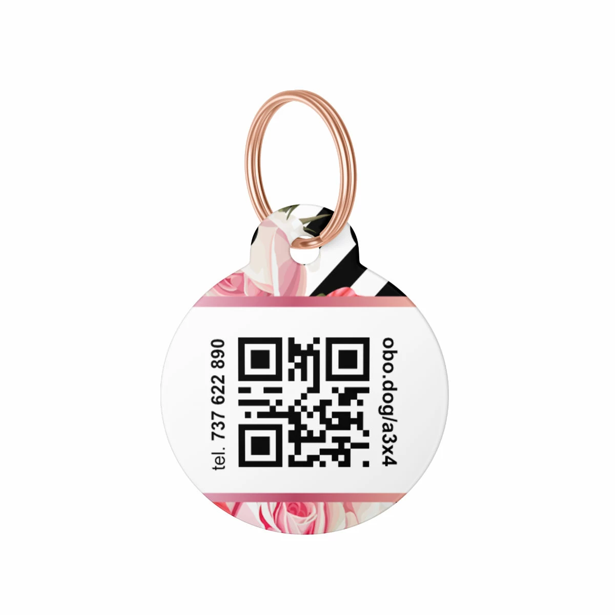 Chytrá QR známka pro psa Roses - Foto 1