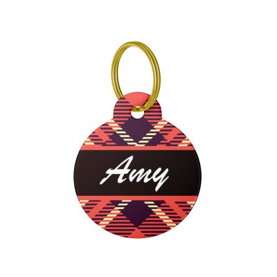 Chytrá QR známka pro psa Tartan