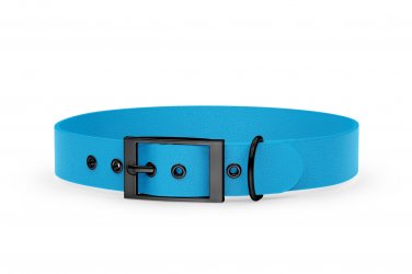 Obojek pro psa Adventure - světle modrý s černými komponenty