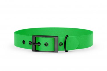Obojek pro psa Adventure - neonově zelený s černými komponenty