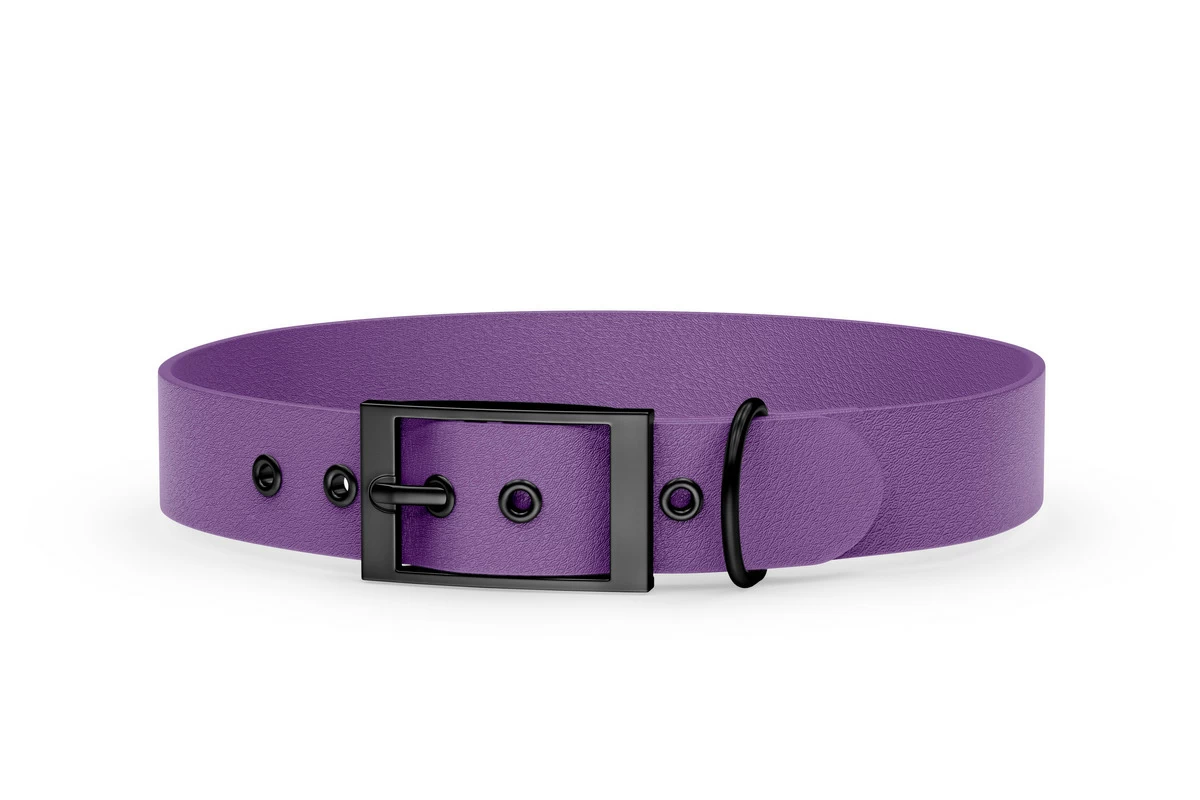 Obojek pro psa Adventure - purpurový s černými komponenty