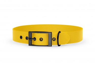 Obojek pro psa Adventure - žlutý s černými komponenty
