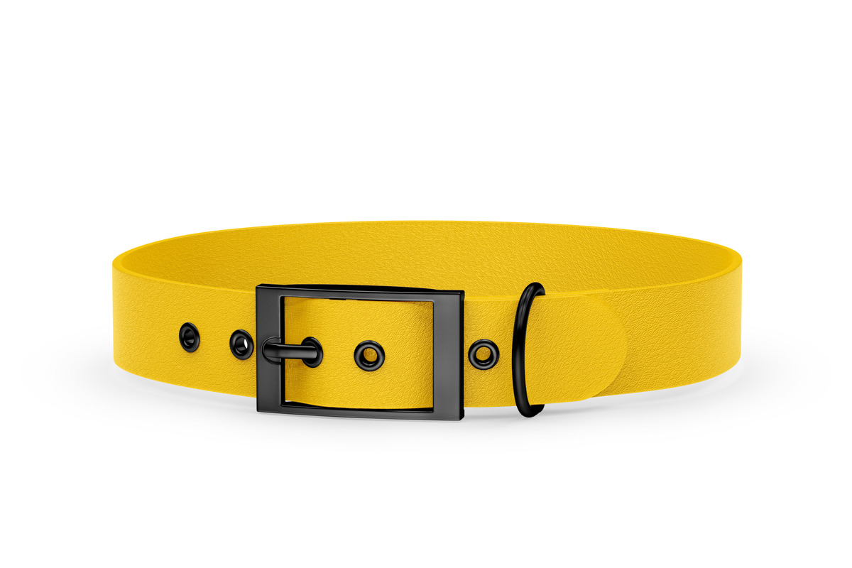 Foto Obojek pro psa Adventure - žlutý s černými komponenty